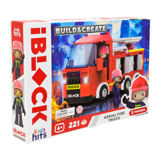 Конструктори з унікальними деталями - Конструктор IBLOCK Junior Kids hits Build & create Aerial fire truck (KH43/002/3)#2