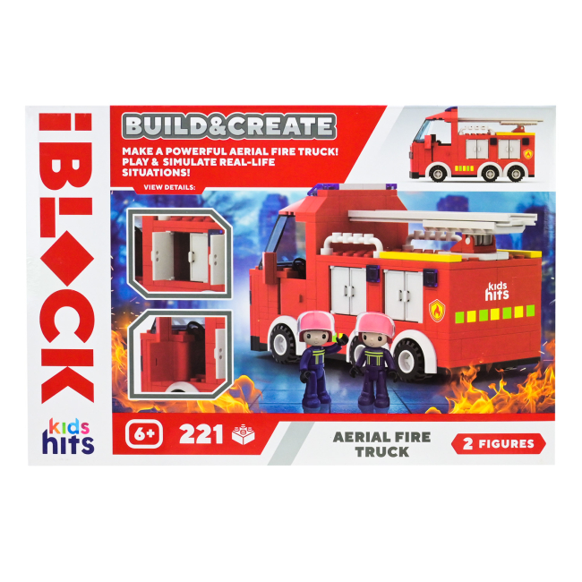 Конструктори з унікальними деталями - Конструктор IBLOCK Junior Kids hits Build & create Aerial fire truck (KH43/002/3)#3
