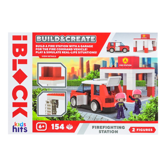 Конструктори з унікальними деталями - Конструктор IBLOCK Junior Kids hits Build & create Firefighting station (KH43/002/4)#3