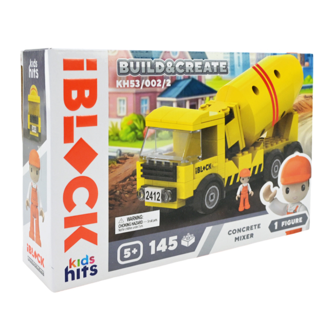 Конструктори з унікальними деталями - Конструктор IBLOCK Junior Kids hits Build & create Бетономішалка (KH53/002/2)#2