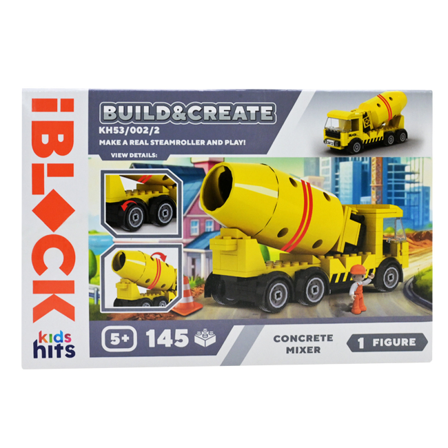 Конструктори з унікальними деталями - Конструктор IBLOCK Junior Kids hits Build & create Бетономішалка (KH53/002/2)#3