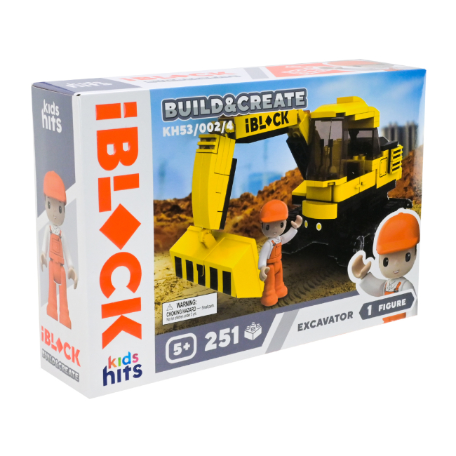 Конструктори з унікальними деталями - Конструктор IBLOCK Junior Kids hits Build & create Екскаватор (KH53/002/4)#2