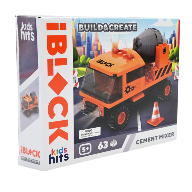 Конструктори з унікальними деталями - Конструктор IBLOCK Junior Kids hits Build & create Бетономішалка (KH53/001/1/2/3/4/1)#2