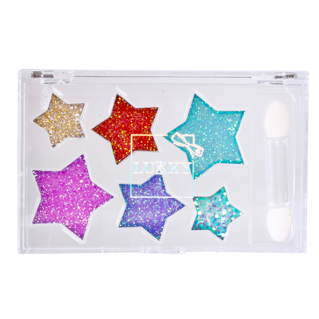 Косметика - Тени для век Lukky С блестками 6 цветов (T18933)#2