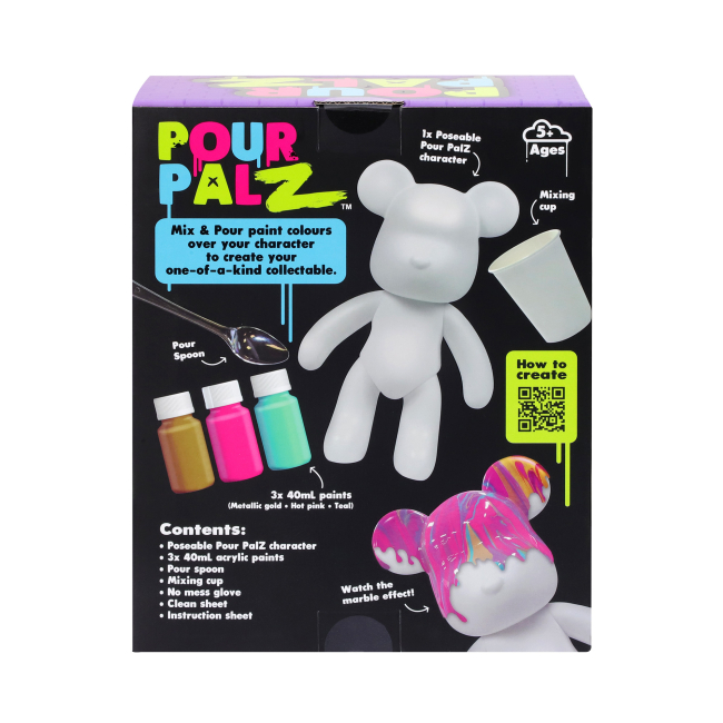 Наборы для творчества - Набор для творчества Pour Palz Флюид Арт Мишка Золотая мечта (GS-G08681)#7