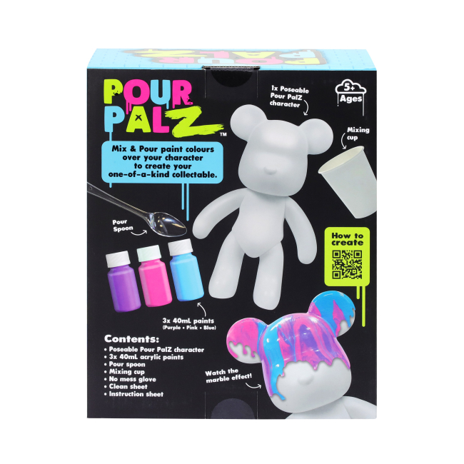 Наборы для творчества - Набор для творчества Pour Palz Флюид Арт Мишка Ягодный взрыв (GS-G08682)#7
