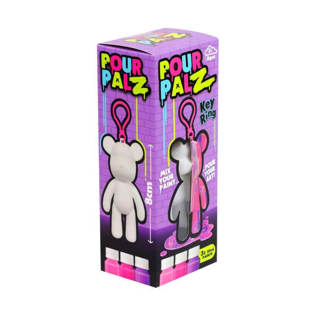 Наборы для творчества - Набор для творчества Pour Palz Флюид Арт Брелок Мишка фиолетовый (GS-G08162/3)#4