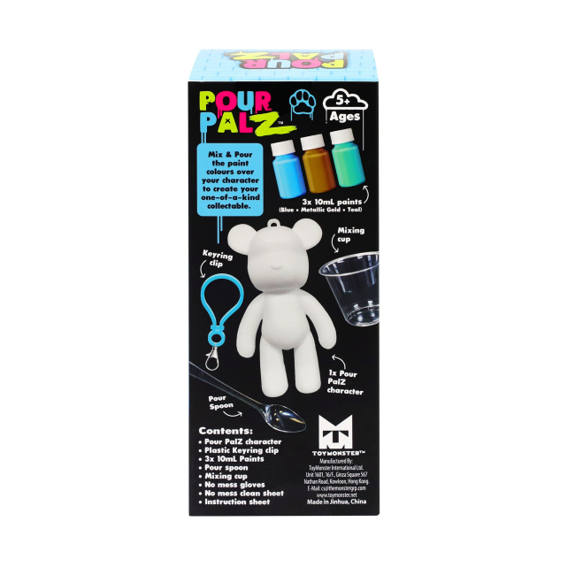 Наборы для творчества - Набор для творчества Pour Palz Флюид Арт Брелок Мишка фиолетовый (GS-G08162/3)#6