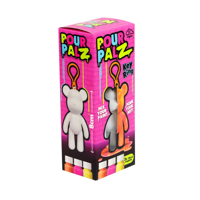 Наборы для творчества - Набор для творчества Pour Palz Флюид Арт Брелок Мишка розовый (GS-G08162/4)#4