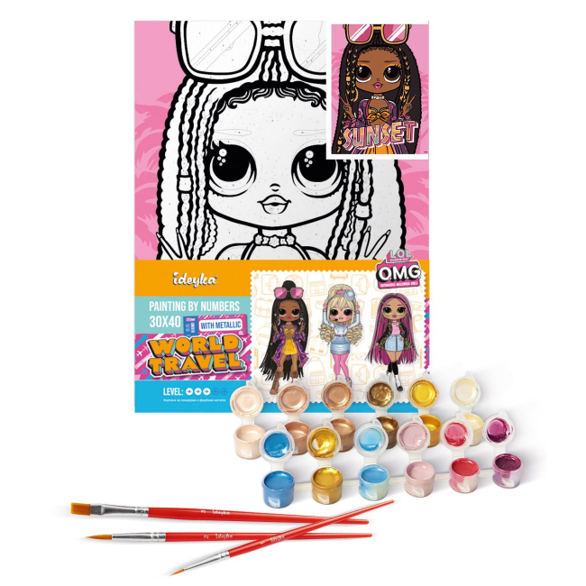 Товары для рисования - Картина по номерам Ідейка Lol Surprise OMG Sunset 30х40 см (KHO6276)#2