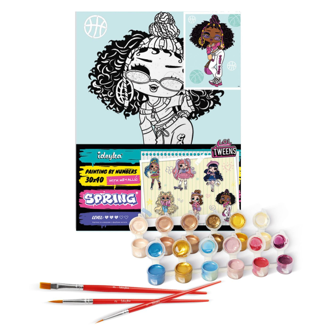 Товари для малювання - Картина за номерами Ідейка Lol Surprise Tweens Hoops Cutie 30х40 см (KHO6285)#2