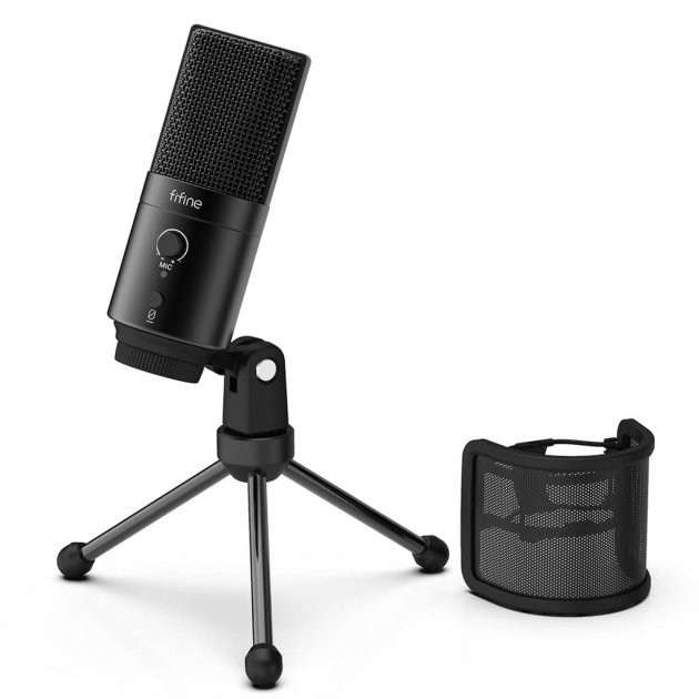 Мікрофони - Мікрофон Fifine Type-C чорний конденсаторний (K683A)#5