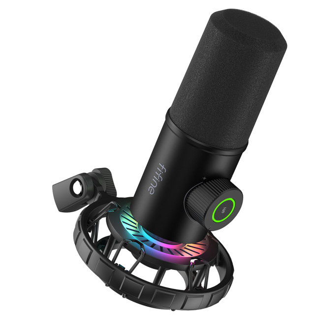 Микрофоны - Микрофон динамический Fifine USB Type-C RGB (K658)#5