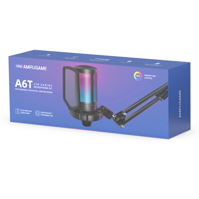 Микрофоны - Микрофон конденсаторный Fifine черный (A6T)#4