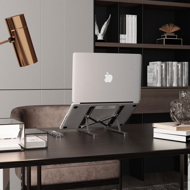 Меблі для геймерів - Підставка для ноутбука OfficePro Silver (LS320S)#3