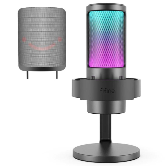 Микрофоны - Микрофон конденсаторный Fifine RGB Black (A8)#5