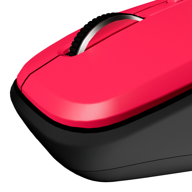 Клавіатура і миші - Мишка OfficePro 800-1600 Red бездротова (M267R)#5