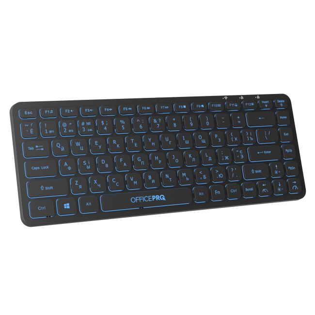 Клавиатура и мыши - Клавиатура OfficePro беспроводная с подсветкой черная (SK790B)#4