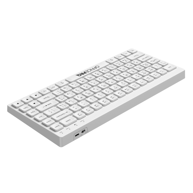 Клавиатура и мыши - Клавиатура OfficePro беспроводная белая (SK955W)#3