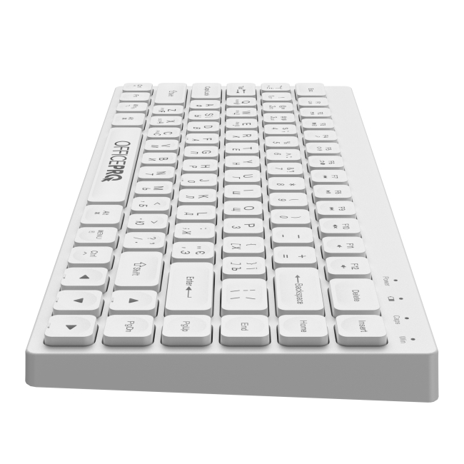 Клавиатура и мыши - Клавиатура OfficePro беспроводная белая (SK955W)#4