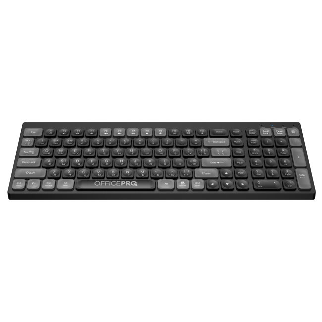 Клавіатура і миші - Клавіатура OfficePro чорна бездротова (SK985B)#2