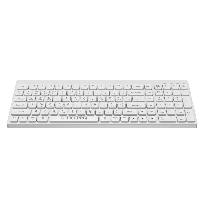 Клавіатура і миші - Клавіатура OfficePro біла бездротова (SK985W)#2