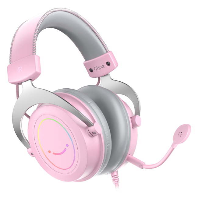 Навушники - Гарнітура Fifine RGB pink (H3P)#2