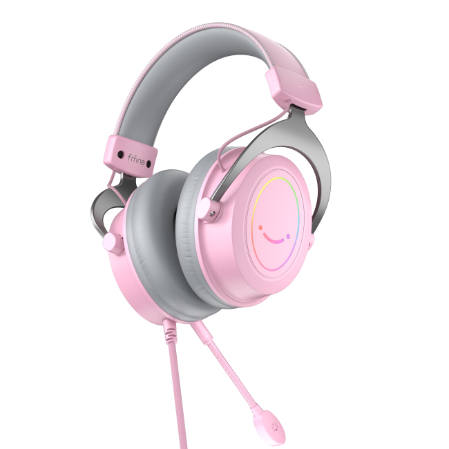 Навушники - Гарнітура Fifine RGB pink (H3P)#3