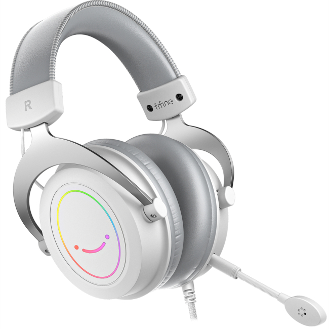 Наушники - Гарнитура Fifine RGB white (H3W)#2