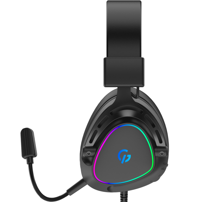 Навушники - Ігрова гарнітура GamePro RGB Black (HS783)#3