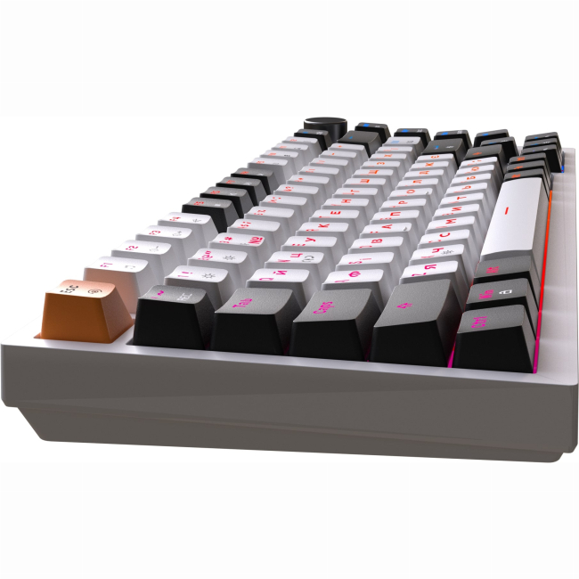 Клавіатура і миші - Клавіатура GamePro з Hot-Swap та Gasket Mount Red switch RGB White (MK160W)#4