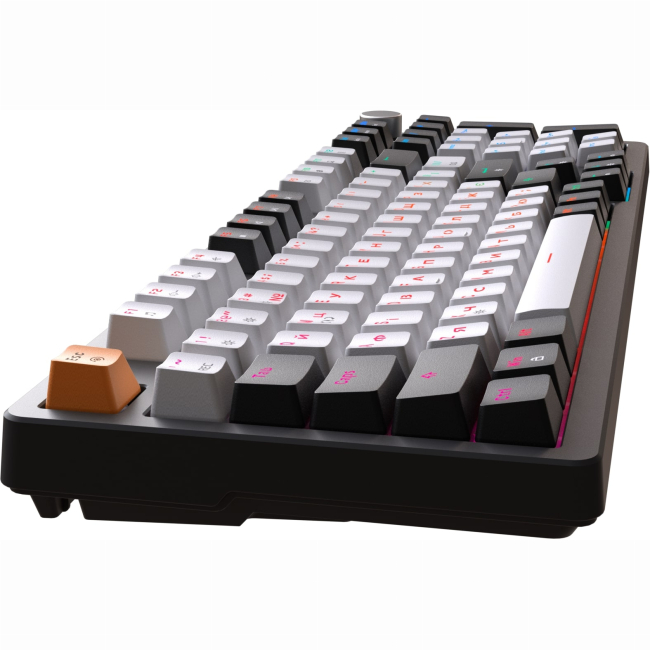 Клавиатура и мыши - Клавиатура GamePro с Hot-Swap и Gasket Mount Red switch RGB Black (MK170B)#4