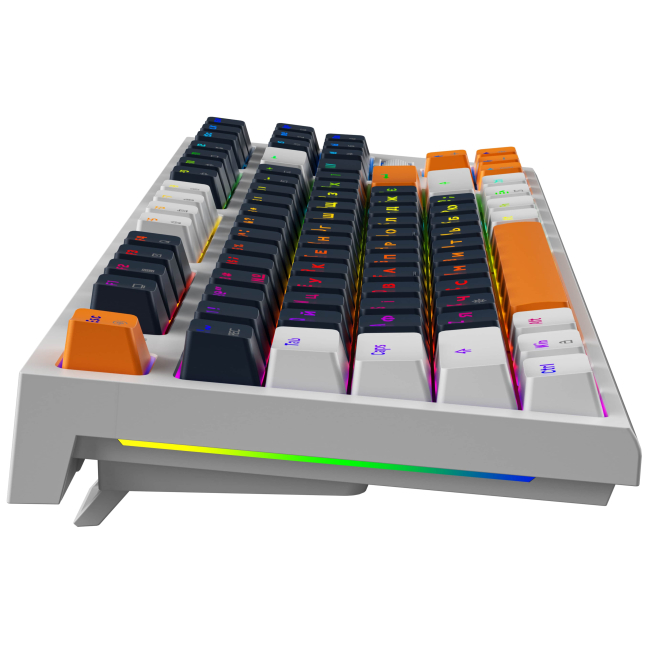 Клавиатура и мыши - Клавиатура GamePro с Hot-Swap и Gasket mount Red switch RGB White (MK180W)#4