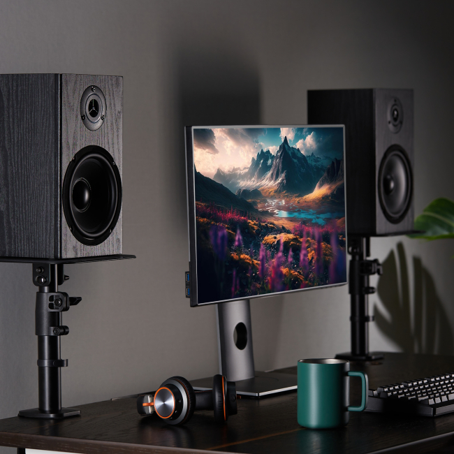 Меблі для геймерів - Настільні стійки OfficePro для акустичних систем (SS138)#2