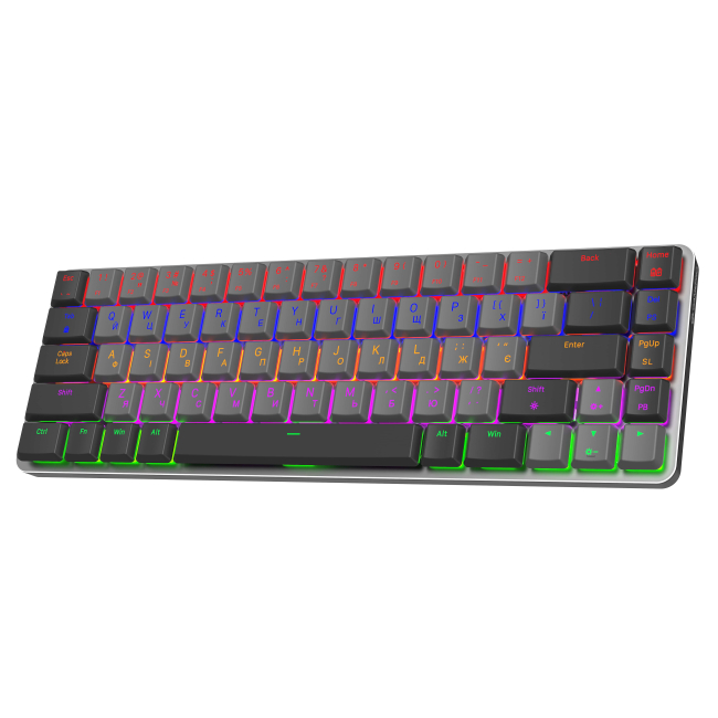 Клавиатура и мыши - Клавиатура GamePro Red switch low profile wireless Dark gray (MK122R)#2