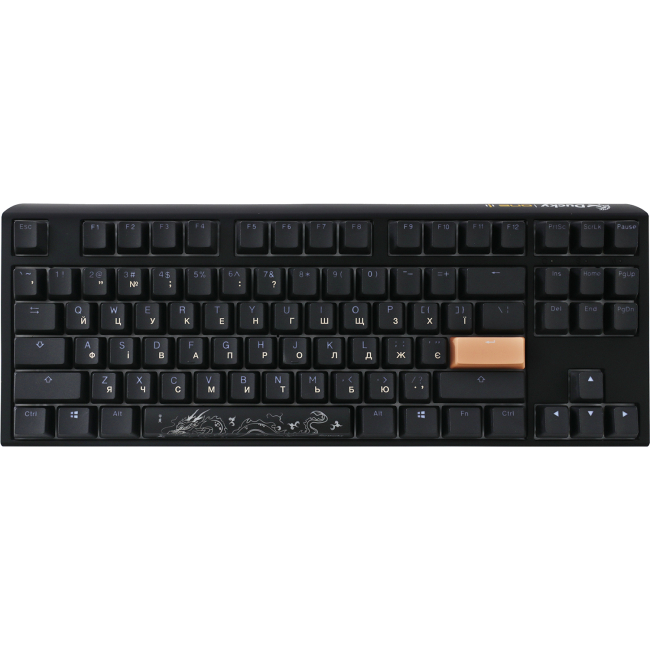 Клавіатура і миші - Клавіатура Ducky One 3 TKL Cherry MX Silent Red RGB Black UA механічна (DKON2187ST-SUAPXCLAWSC1)#2