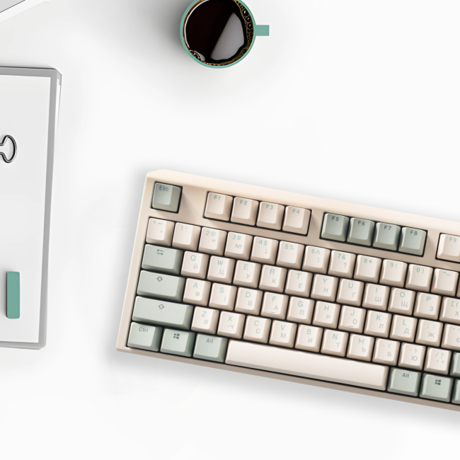 Клавіатура і миші - Клавіатура Ducky One 3 Cherry MX Speed Silver Matcha Cream UA механічна (DKON2108-PUAPXМAEGGC1)#6