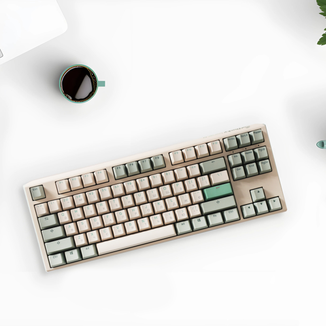 Клавиатура и мыши - Клавиатура Ducky One 3 TKL Cherry MX Silent Red Matcha Cream UA механическая (DKON2187-SUAPXМAEGGC1)#6