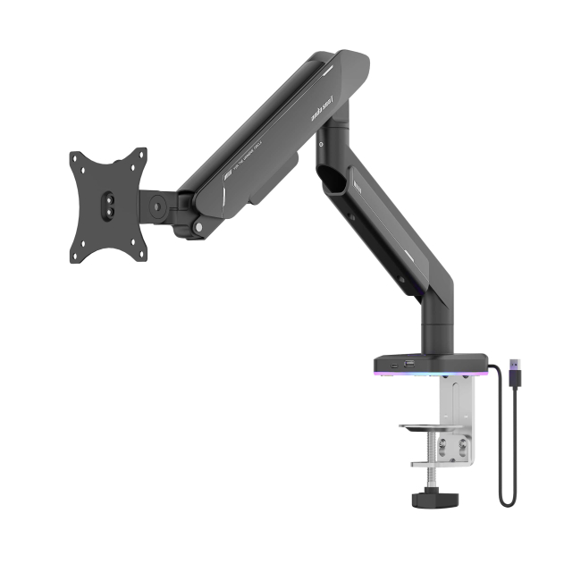 Мебель для геймеров - Крепление для монитора Anda seat Stealth PRO II 17''-42'' RGB Black (AD-W-A9X-1S-BB)#2