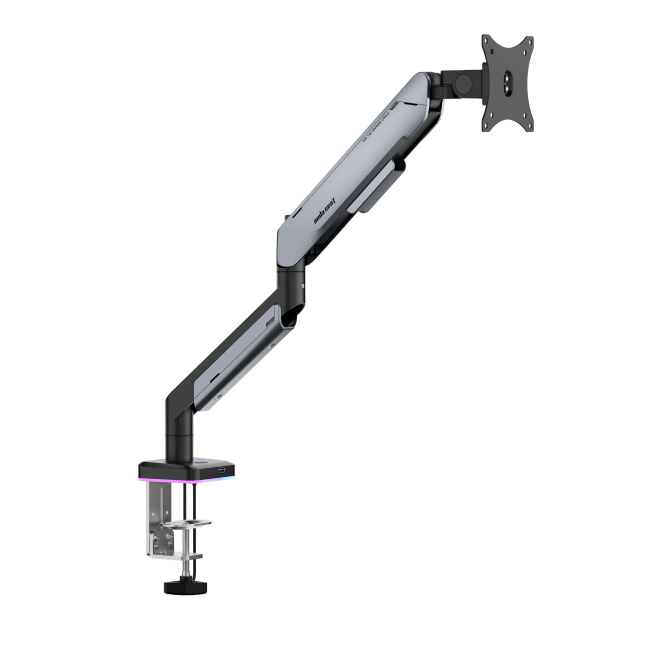 Меблі для геймерів - Кріплення для монітора Anda seat Stealth PRO II 17''-42'' RGB Titanium (AD-W-A9X-1S-BT)#3