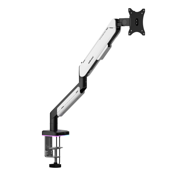 Мебель для геймеров - Крепление для монитора Anda seat Stealth PRO II 17''-42'' RGB White (AD-W-A9X-1S-BW)#4
