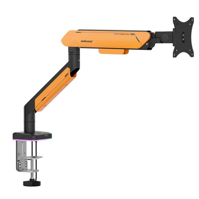 Меблі для геймерів - Кріплення для монітора Anda seat Stealth PRO II 17''-42'' RGB Orange (AD-W-A9X-1S-BO)#2