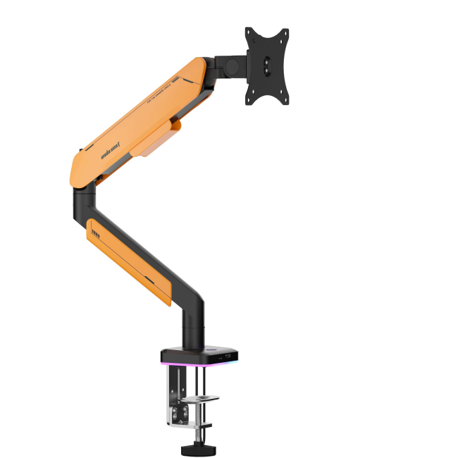 Меблі для геймерів - Кріплення для монітора Anda seat Stealth PRO II 17''-42'' RGB Orange (AD-W-A9X-1S-BO)#4