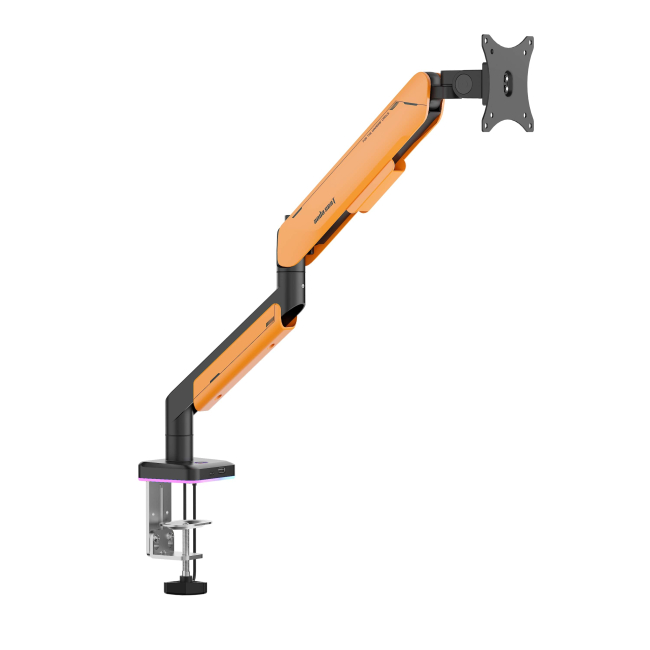 Меблі для геймерів - Кріплення для монітора Anda seat Stealth PRO II 17''-42'' RGB Orange (AD-W-A9X-1S-BO)#5