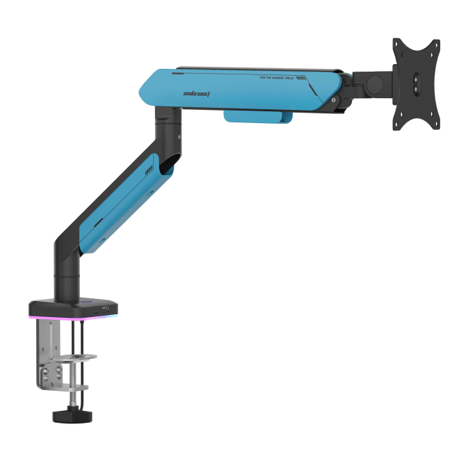 Меблі для геймерів - Кріплення для монітора Anda seat Stealth PRO II 17''-42'' RGB Blue (AD-W-A9X-1S-BS)#3