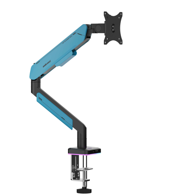 Меблі для геймерів - Кріплення для монітора Anda seat Stealth PRO II 17''-42'' RGB Blue (AD-W-A9X-1S-BS)#4