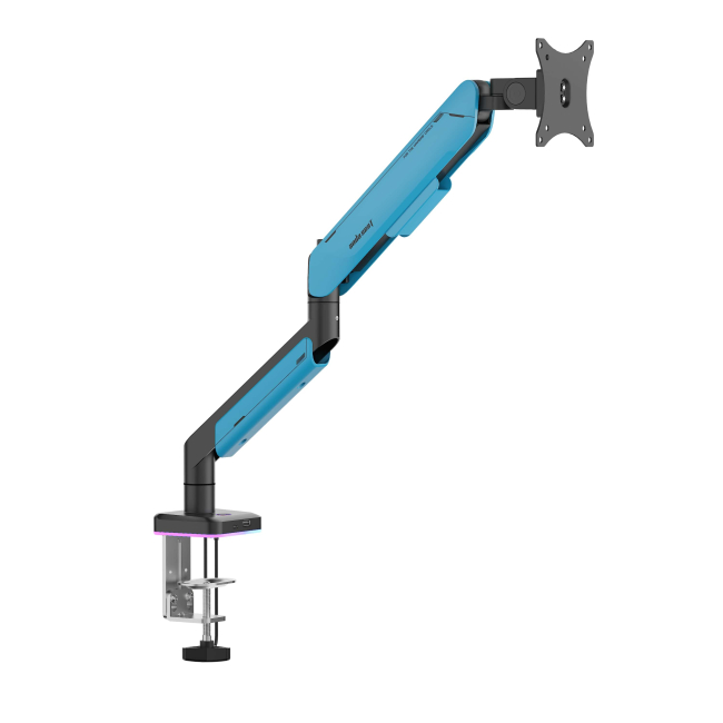 Меблі для геймерів - Кріплення для монітора Anda seat Stealth PRO II 17''-42'' RGB Blue (AD-W-A9X-1S-BS)#5