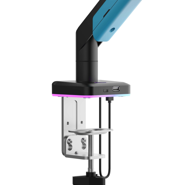 Меблі для геймерів - Кріплення для монітора Anda seat Stealth PRO II 17''-42'' RGB Blue (AD-W-A9X-1S-BS)#6