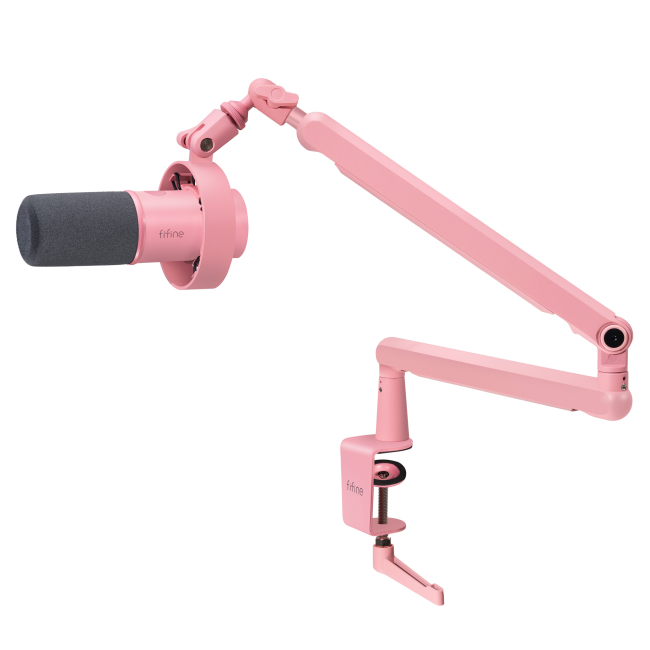 Мікрофони - Мікрофон динамічний Fifine USB/XLR Pink (T688P)#2