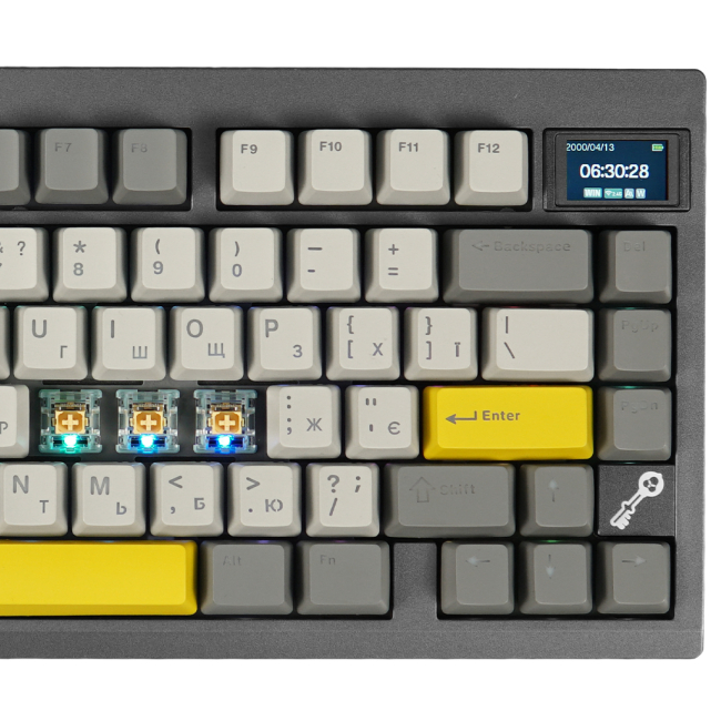 Клавіатура і миші - Клавіатура Epomaker TH80 Pro V2 75% Sea Salt Silent Switch Hot-Swap LCD Screen RGB Black UA (TH80-PROV2-B-SS)#2